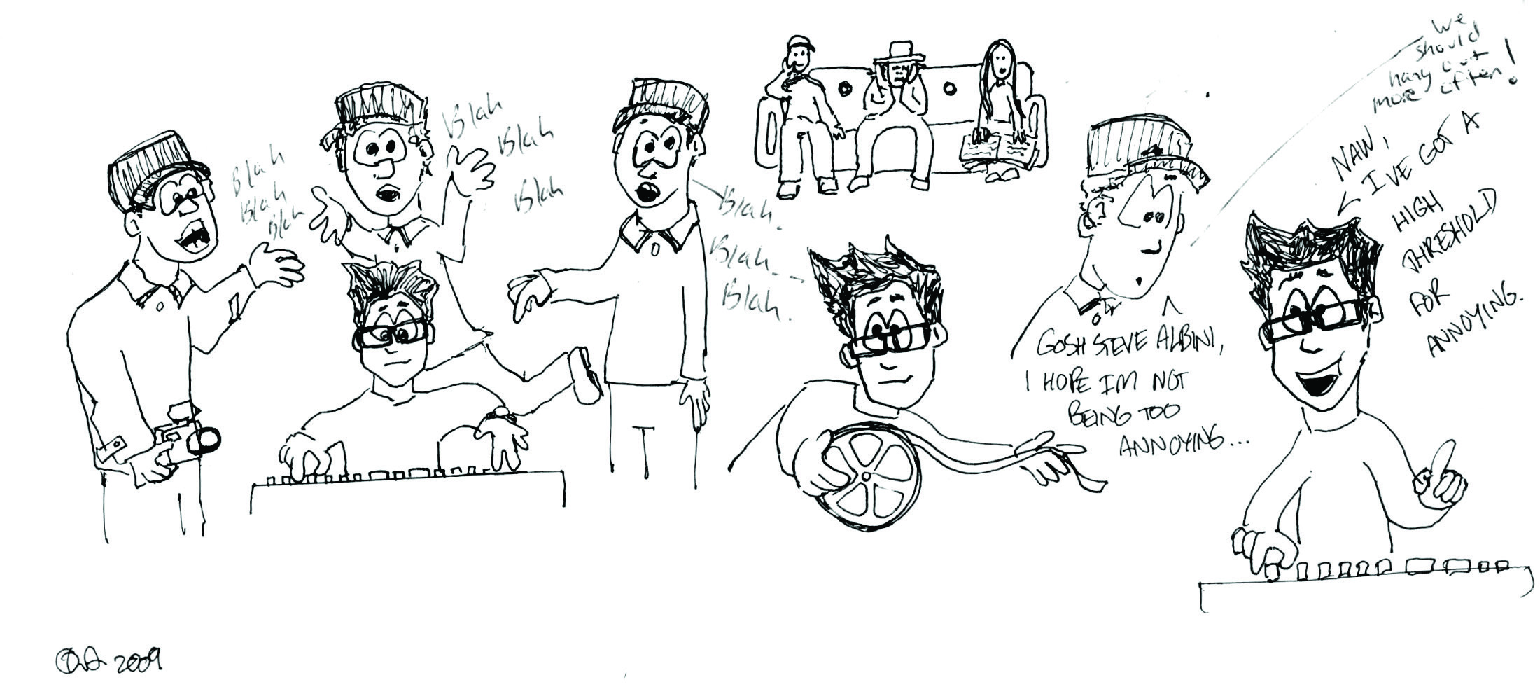 Steve Albini at work behind the console at Electrical Audio